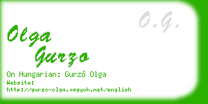 olga gurzo business card