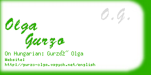 olga gurzo business card